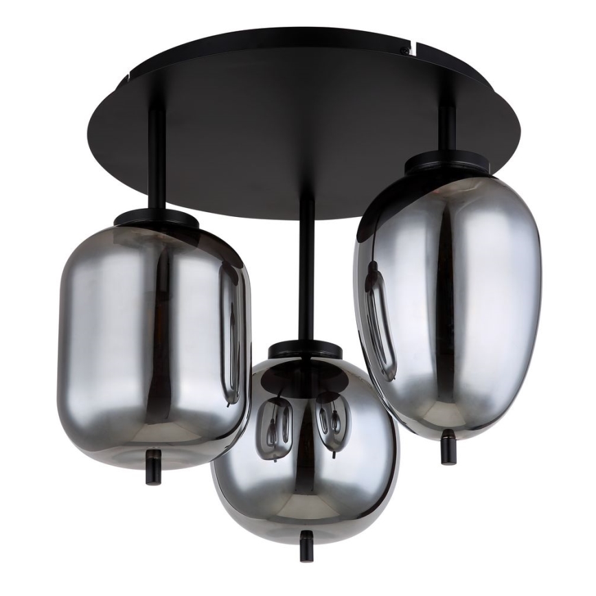 Globo - Surface-mounted chandelier 3xE14/40W/230V black