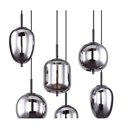 Globo - Chandelier on a string 6xE14/40W/230V black