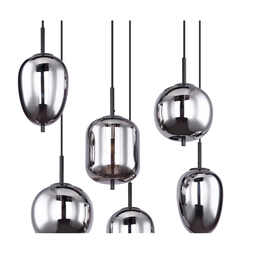 Globo - Chandelier on a string 6xE14/40W/230V black