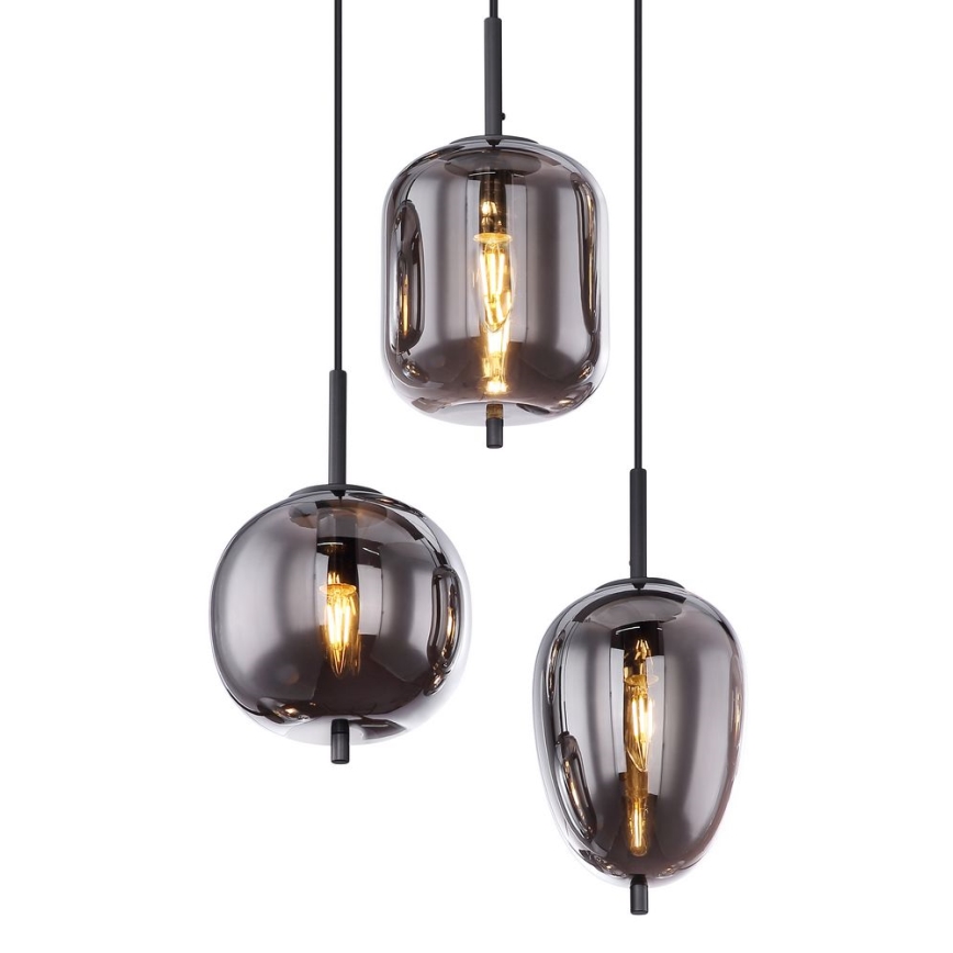Globo - Chandelier on a string 6xE14/40W/230V black