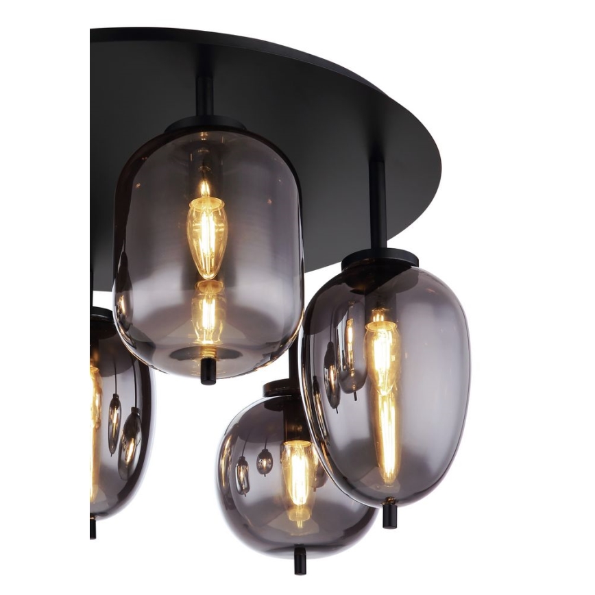 Globo - Surface-mounted chandelier 6xE14/40W/230V black