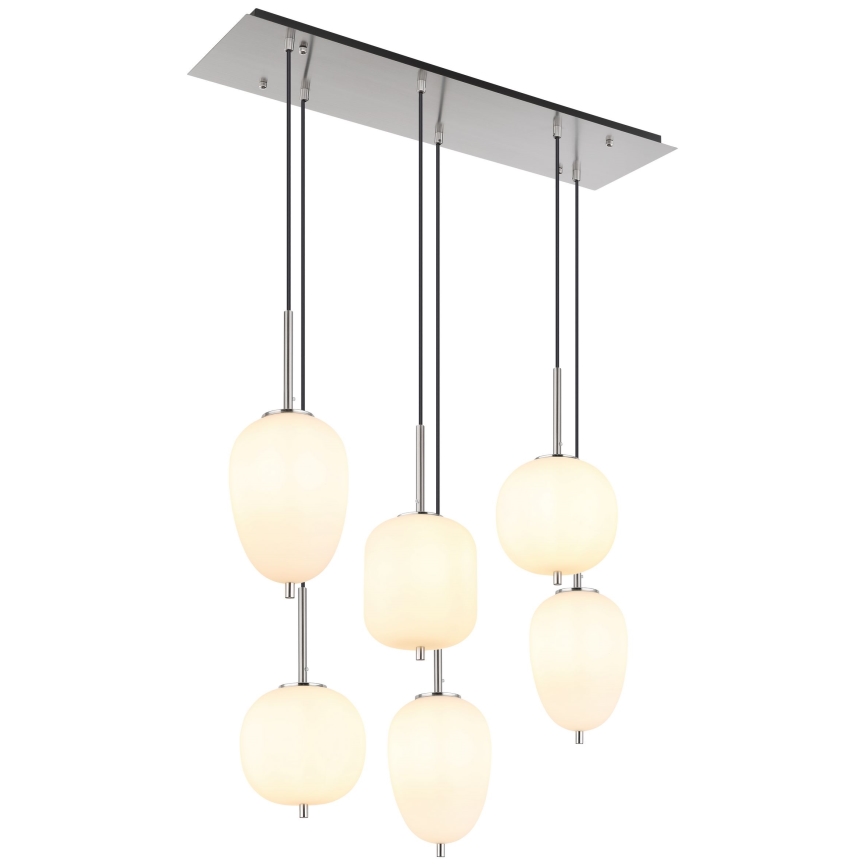 Globo - Chandelier on a string 6xE14/40W/230V shiny chrome
