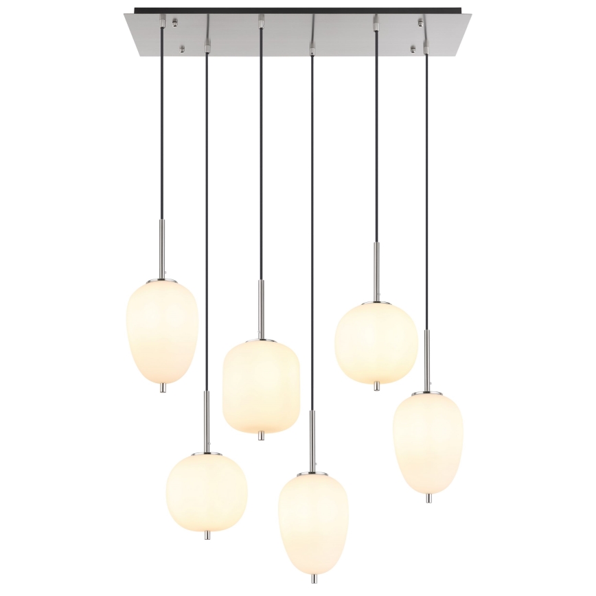 Globo - Chandelier on a string 6xE14/40W/230V shiny chrome