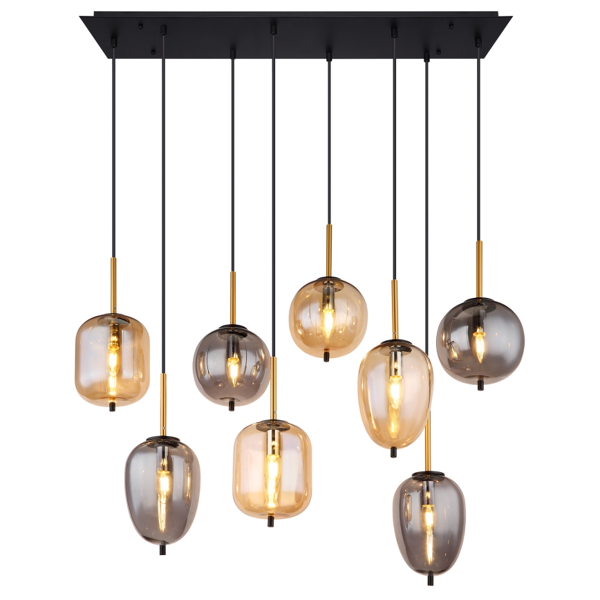 Globo - Chandelier on a string 8xE14/40W/230V brass