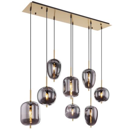 Globo - Chandelier on a string 8xE14/40W/230V smoky