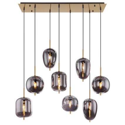 Globo - Chandelier on a string 8xE14/40W/230V smoky