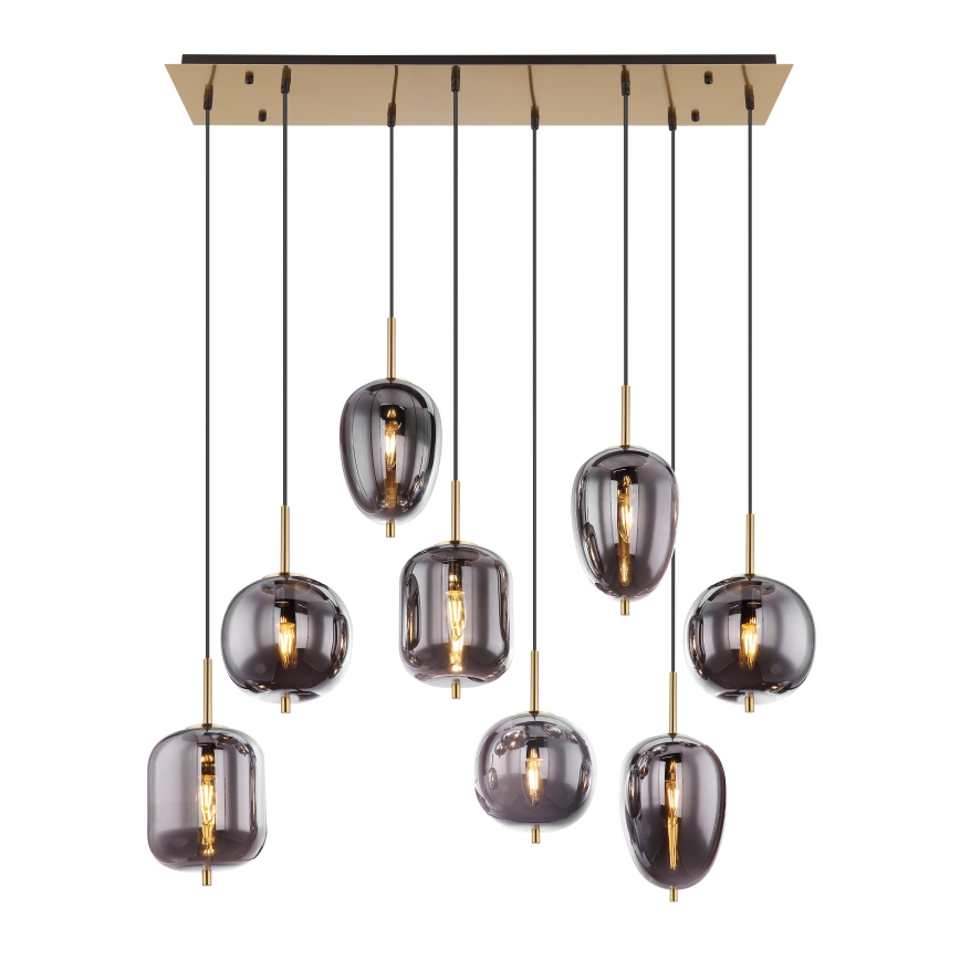 Globo - Chandelier on a string 8xE14/40W/230V smoky
