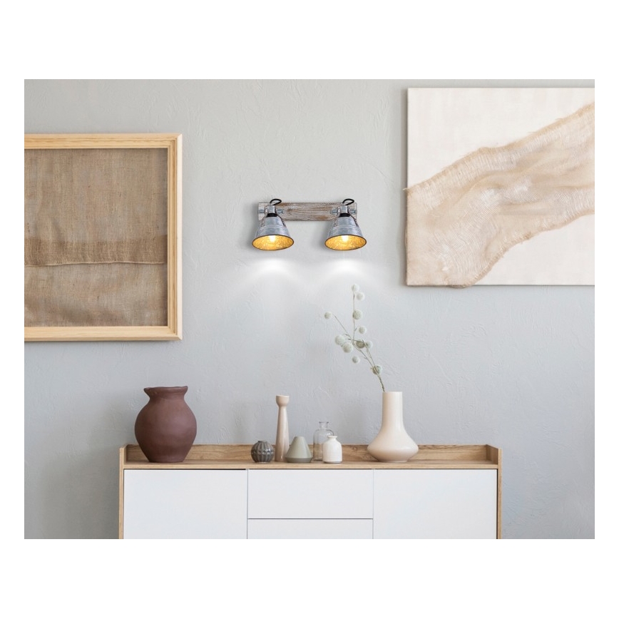 Globo - Spotlight 2xE27/60W/230V fir