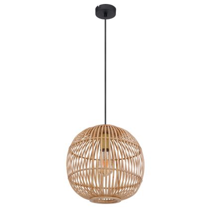 Globo - Chandelier on a string 1xE27/60W/230V bamboo