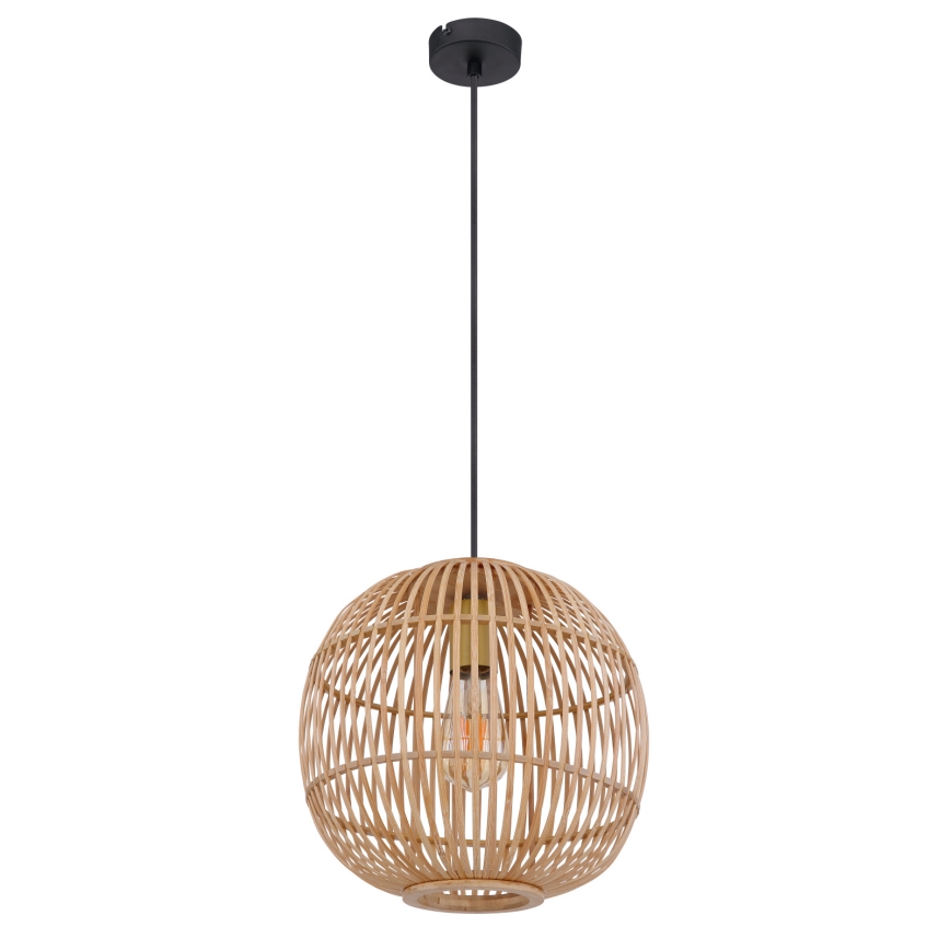 Globo - Chandelier on a string 1xE27/60W/230V bamboo