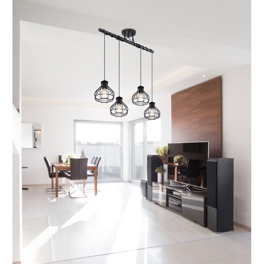 Globo - Chandelier on a string 4xE27/60W/230V