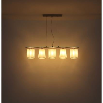 Globo - Chandelier on a string 5xE14/25W/230V