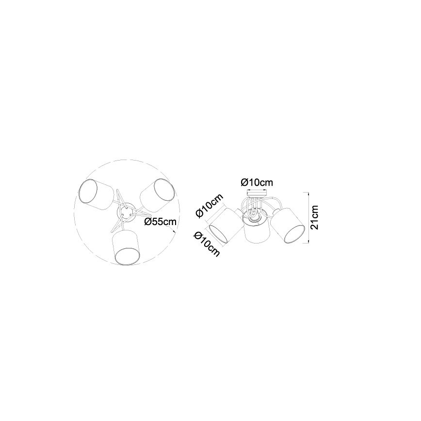 Globo - Surface-mounted chandelier 3xE14/25W/230V