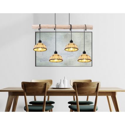Globo - Chandelier on a string 4xE27/60W/230V