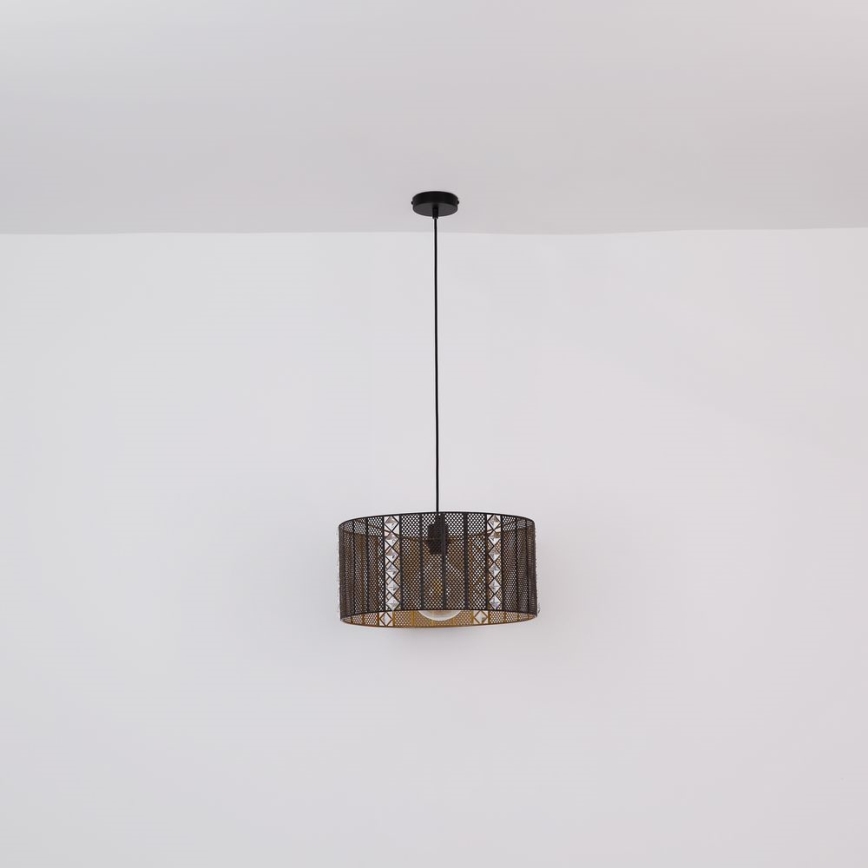 Globo - Chandelier on a string 1xE27/60W/230V gold/black