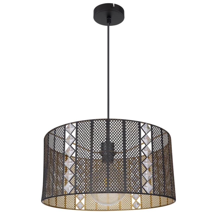 Globo - Chandelier on a string 1xE27/60W/230V gold/black