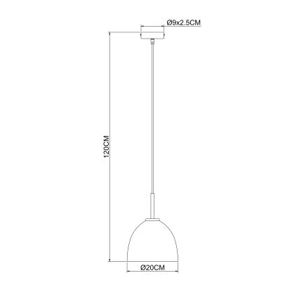 Globo - Chandelier on a string 1xE27/60W/230V