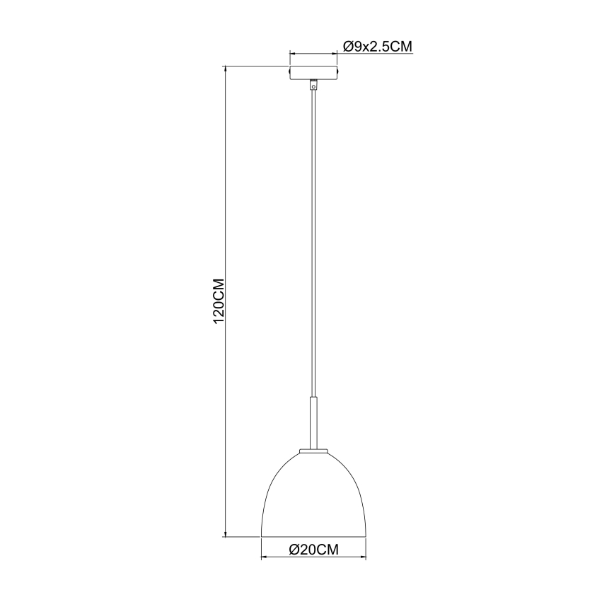 Globo - Chandelier on a string 1xE27/60W/230V