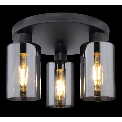 Globo - Ceiling light 3xE27/60W/230V black