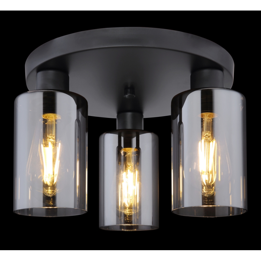 Globo - Ceiling light 3xE27/60W/230V black