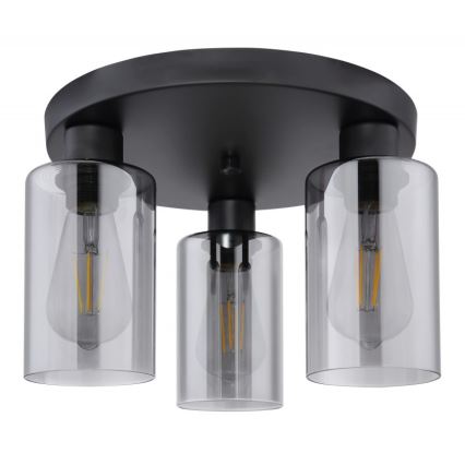 Globo - Ceiling light 3xE27/60W/230V black
