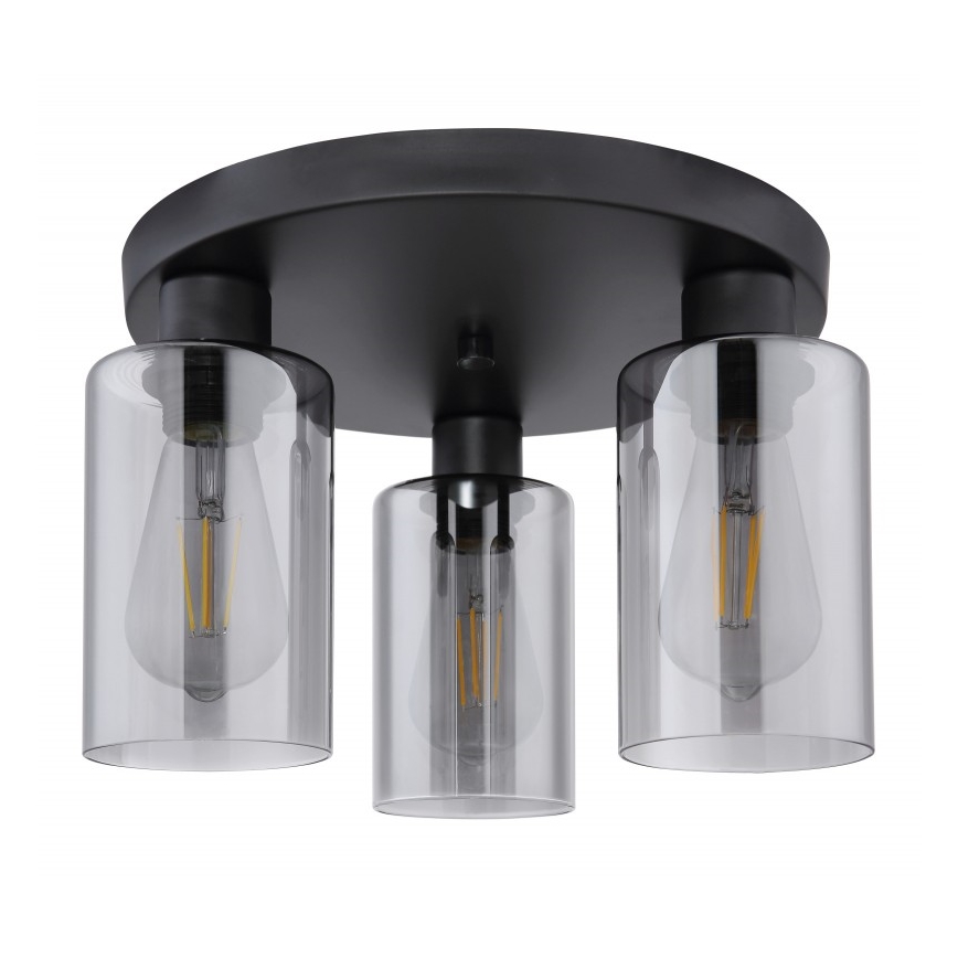Globo - Ceiling light 3xE27/60W/230V black