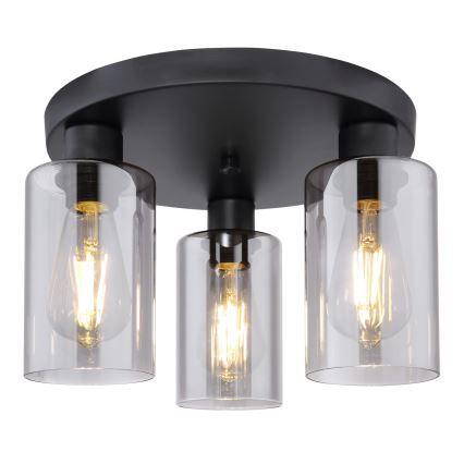 Globo - Ceiling light 3xE27/60W/230V black