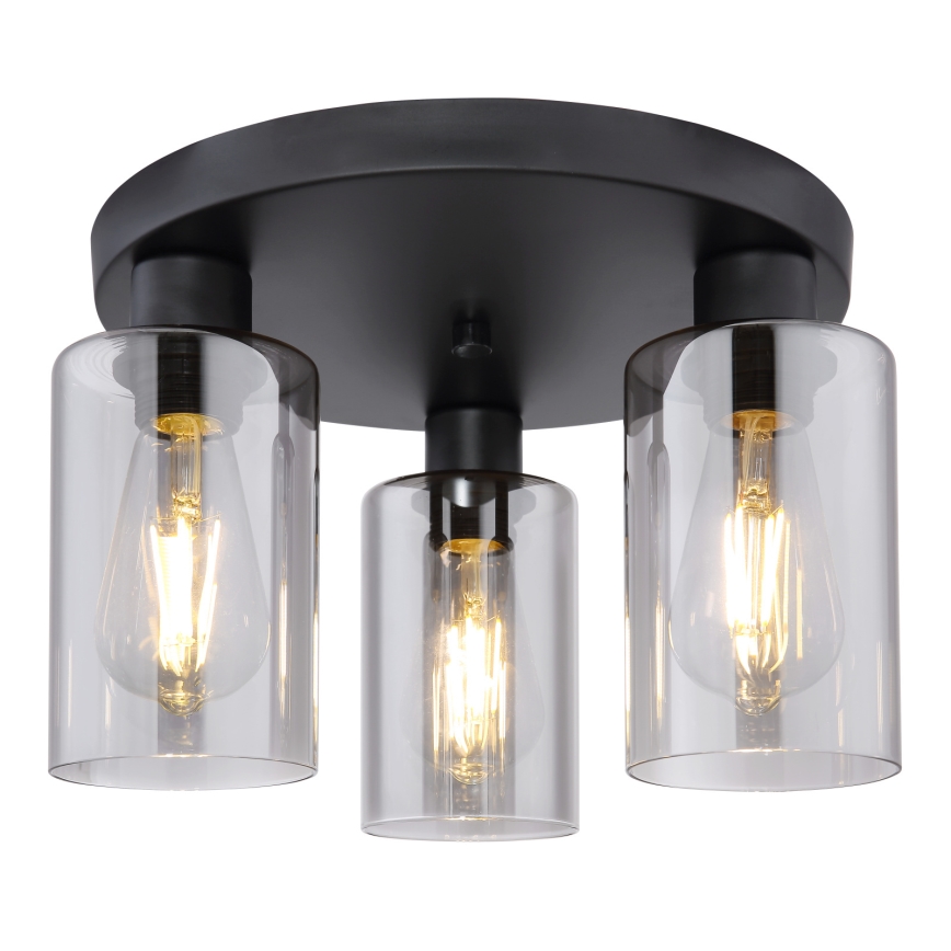 Globo - Ceiling light 3xE27/60W/230V black