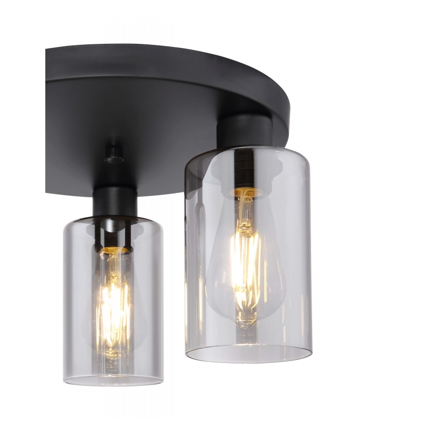 Globo - Ceiling light 3xE27/60W/230V black
