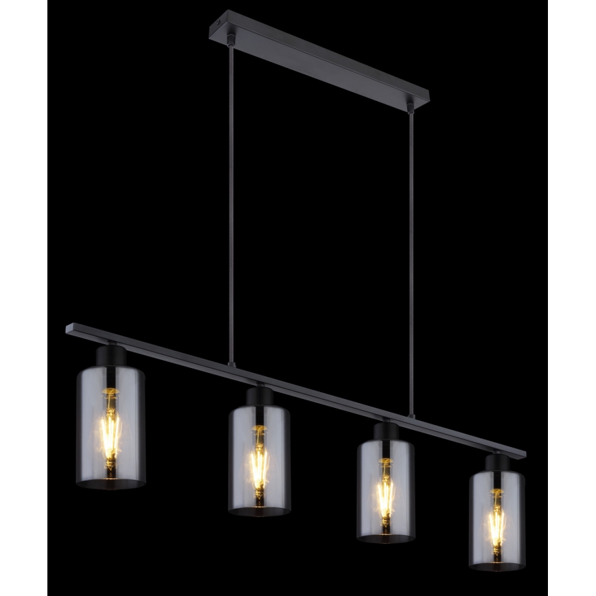 Globo - Chandelier on a string 4xE27/60W/230V black
