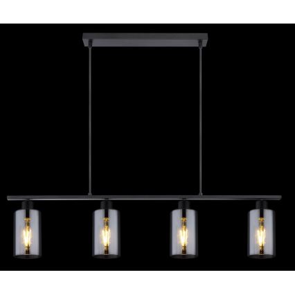 Globo - Chandelier on a string 4xE27/60W/230V black