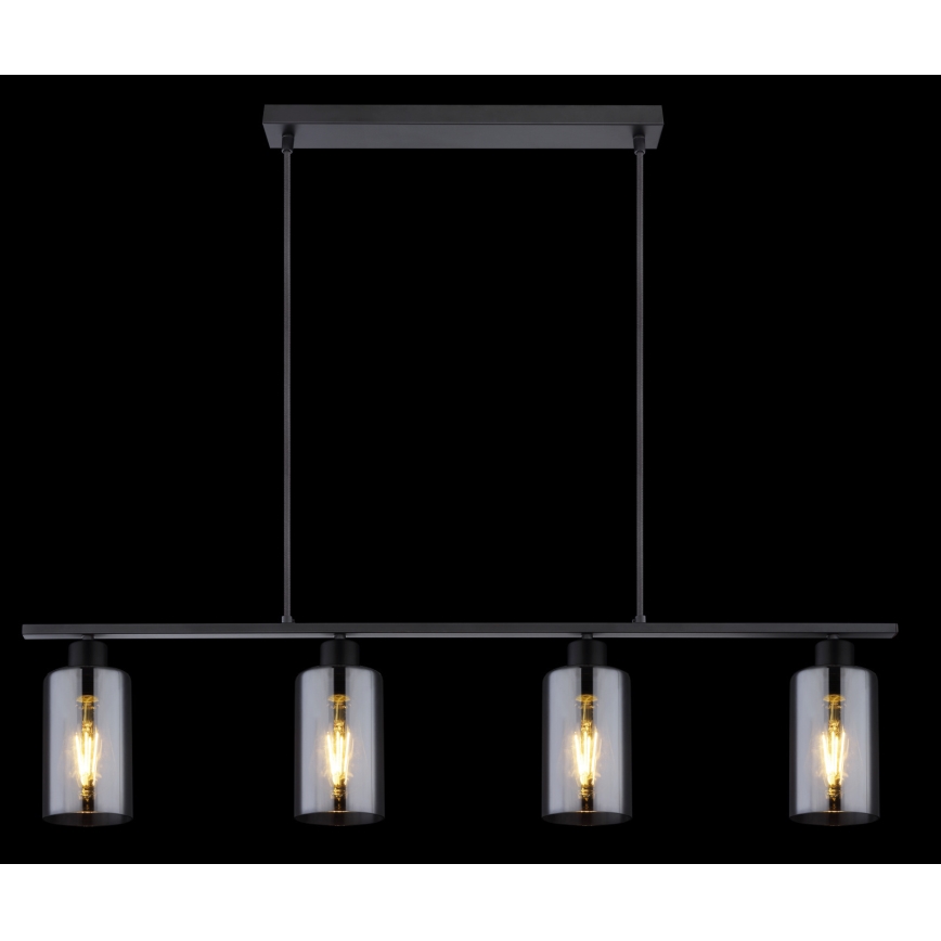 Globo - Chandelier on a string 4xE27/60W/230V black
