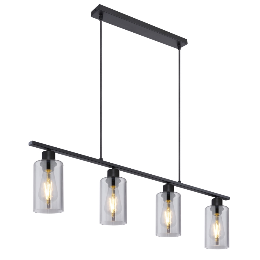 Globo - Chandelier on a string 4xE27/60W/230V black