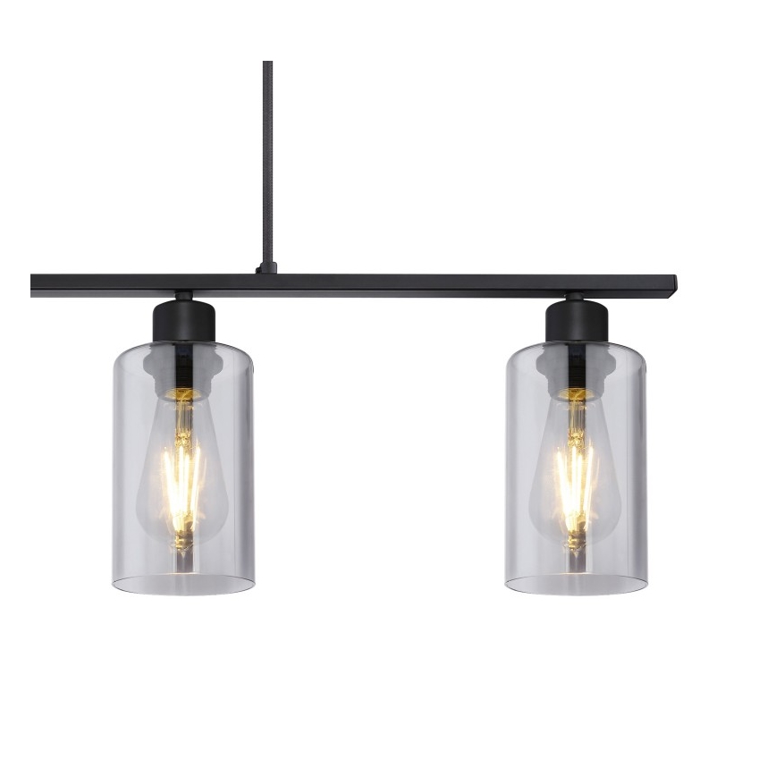 Globo - Chandelier on a string 4xE27/60W/230V black