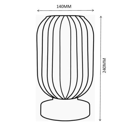 Globo - Table lamp 1xE27/40W/230V brown
