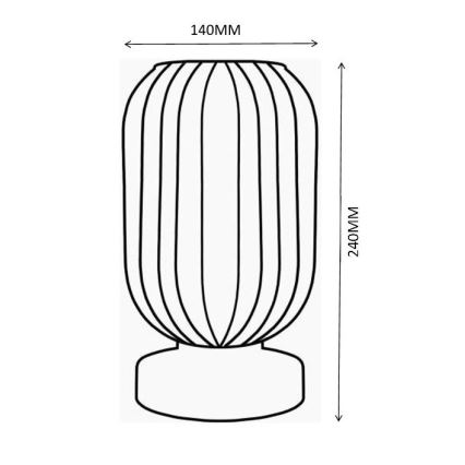 Globo - Table lamp 1xE27/40W/230V grey