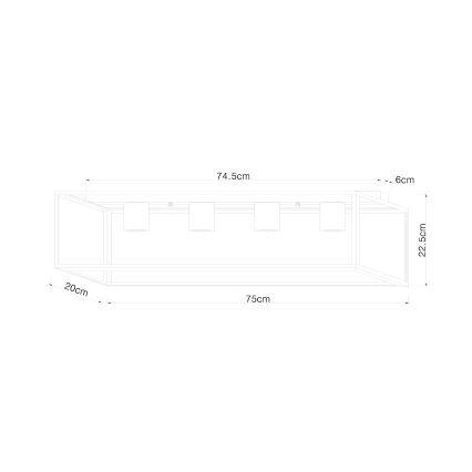 Globo - Ceiling light 4xE27/60W/230V