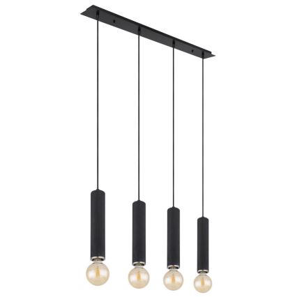 Globo - Chandelier on a string 4xE27/60W/230V black wood