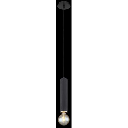 Globo - Chandelier on a string 1xE27/60W/230V black wood