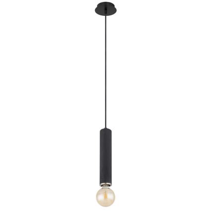 Globo - Chandelier on a string 1xE27/60W/230V black wood