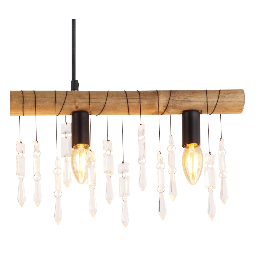 Globo 15532-5H - KIRA Cable-Suspended Pendant Light, 5xE14/40W/230V, Black/Brown