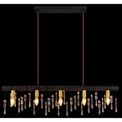 Globo 15532-5HB - KIRA Cable Pendant Light 5xE14/40W/230V Black