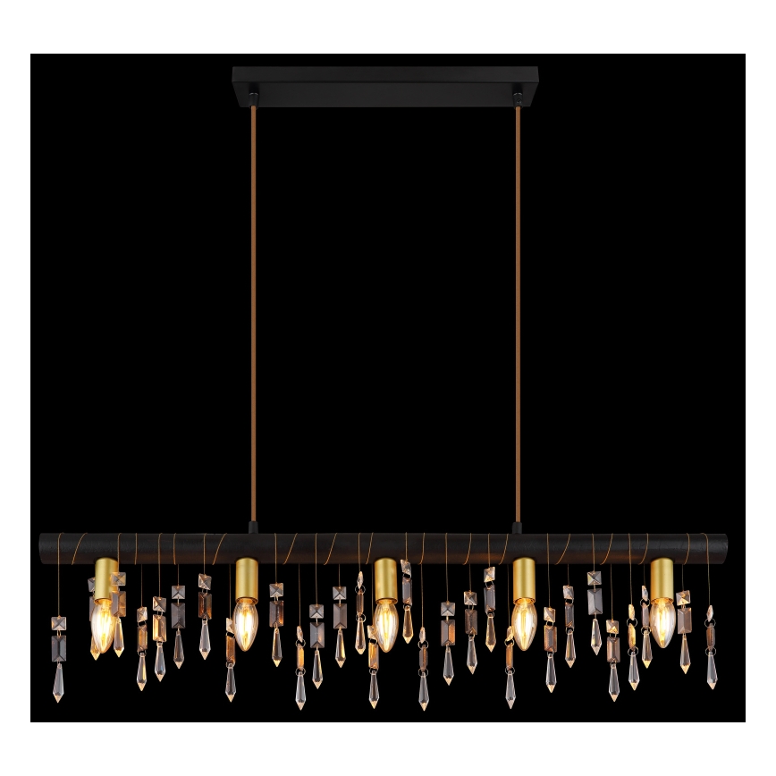 Globo 15532-5HB - KIRA Cable Pendant Light 5xE14/40W/230V Black