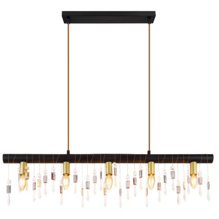 Globo 15532-5HB - KIRA Cable Pendant Light 5xE14/40W/230V Black