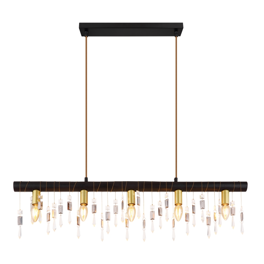 Globo 15532-5HB - KIRA Cable Pendant Light 5xE14/40W/230V Black