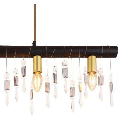 Globo 15532-5HB - KIRA Cable Pendant Light 5xE14/40W/230V Black