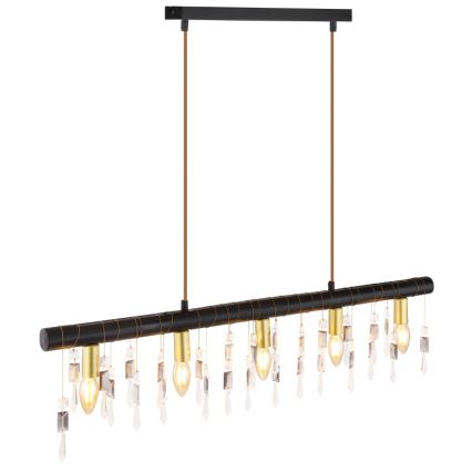 Globo 15532-5HB - KIRA Cable Pendant Light 5xE14/40W/230V Black
