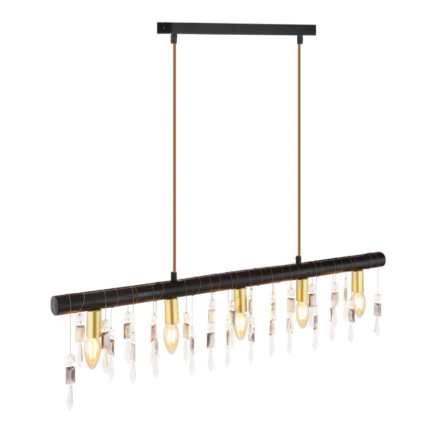 Globo 15532-5HB - KIRA Cable Pendant Light 5xE14/40W/230V Black