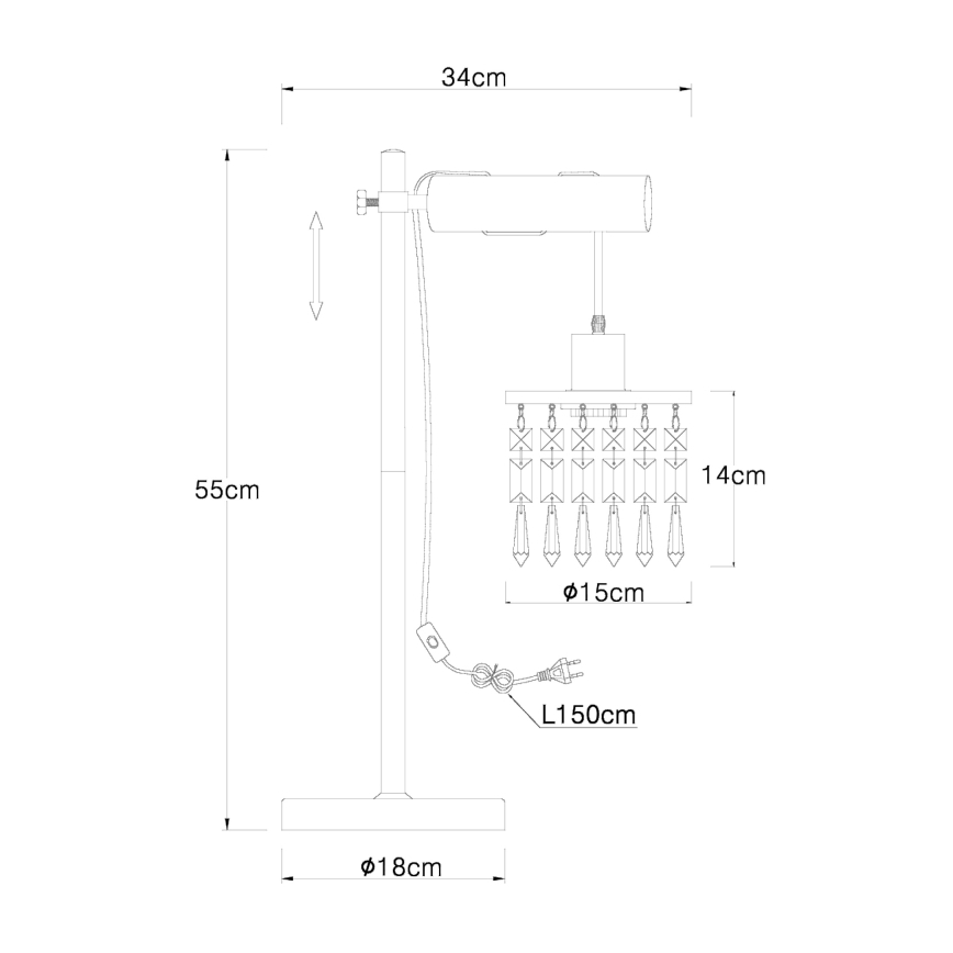 Globo - Table lamp 1xE27/40W/230V