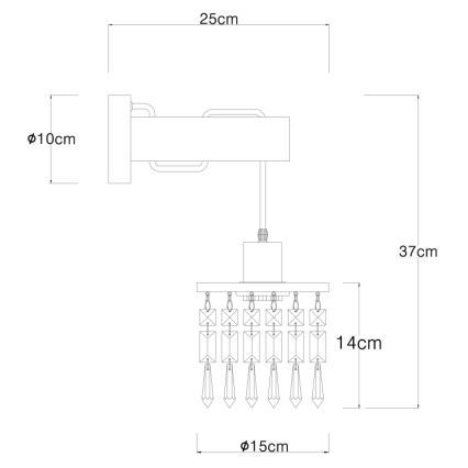 Globo 15533W - Wall light COMMA 1xE27/40W/230V